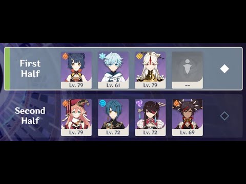 2.1 Spiral Abyss, Liyue 4★ Team - (Floor 12, 9 Stars)