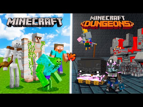 Holiday - OVERWORLD vs DUNGEONS BOSSES in Minecraft - Overworld Mobs vs Dungeons Mobs