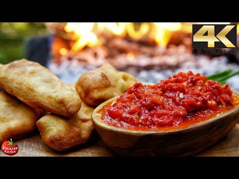 You NEVER saw this food before! - AJVAR Recipe + Crispy Langos Bread