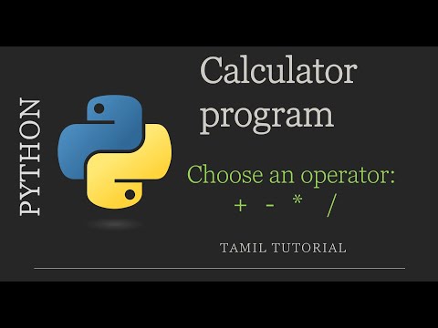 Simple Calculator In Python Python Tutorial In Tamil Interview Question
