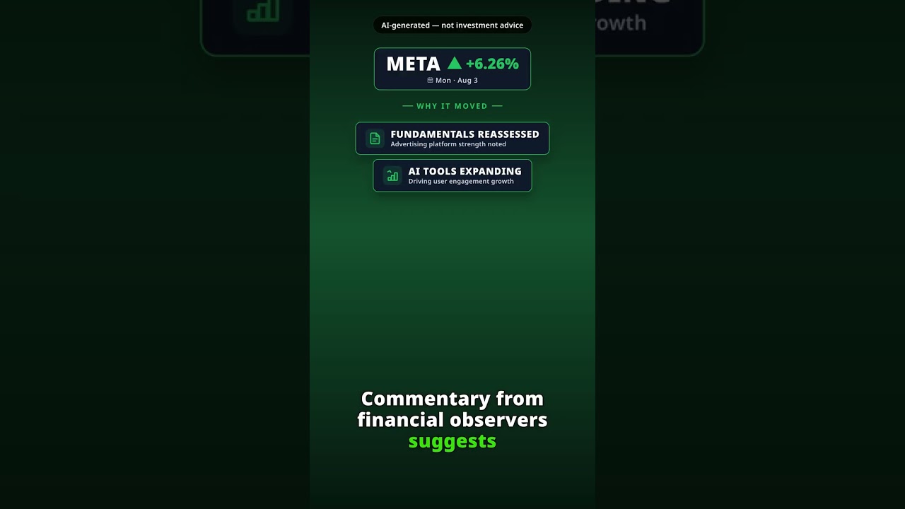 ¿Por qué repunta la acción de Meta Platforms hoy? META +6.26% (3 ago)