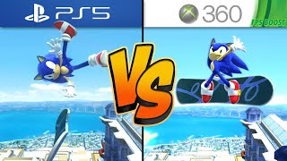 Sonic x Shadow Generations Graphics Comparison (PS5 vs. Xbox 360)