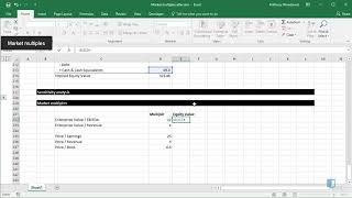 Calculating Enterprise Value to EBITDA Multiple in Excel