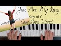 You Are My King -Billy J  Foote (Key of C)//Easy Piano Tutorial