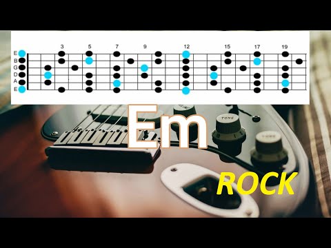 Base para improvisar Guitarra Rock - Em (mi menor)