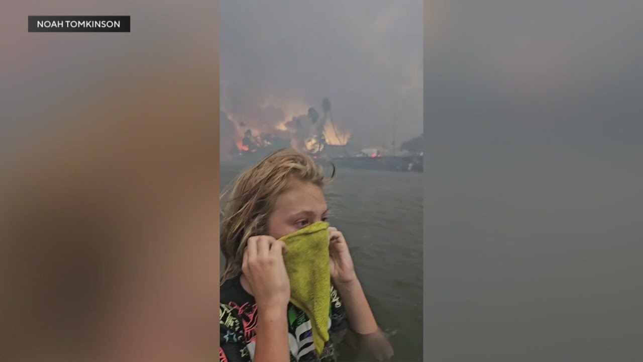 Family describes escape from flames in Lahaina on the island of Maui
