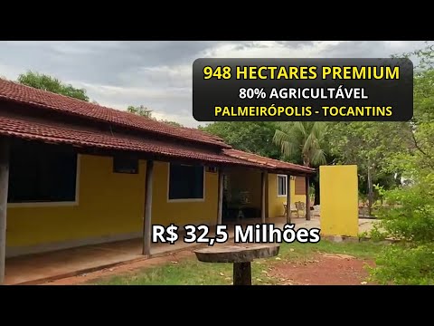 Ativo Rural Premium | 948 ha | 80% Agricultável | Estrutura Completa | Palmeirópolis–TO | R$ 32,5 Mi