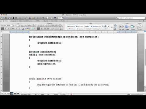 Objective C Tutorials 38 While Loop Or While Statement