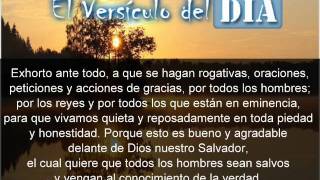 Miniatura del video: El versiculo del dia .com - 1 Timoteo 2 v1-4