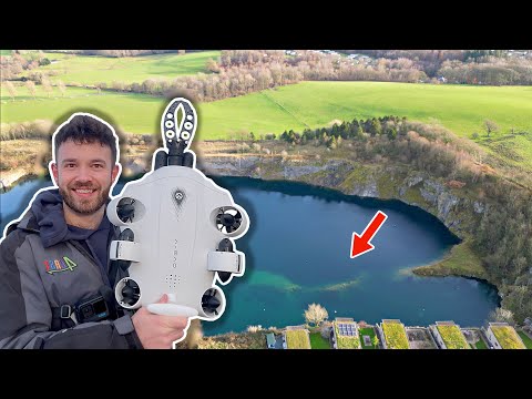 I Tossed an UNDERWATER Drone into this Old Quarry... 😯 (HUGE Fish live here!)