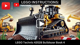 LEGO INSTRUCTIONS: LEGO Technic 42028 Bulldozer 🚜💥  Heavy-Duty Construction Fun for Builders! Book 4