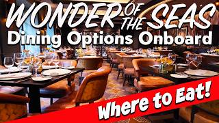 Wonder of the Seas Food Tour | Every Dining Option onboard | Royal Caribbean 2026