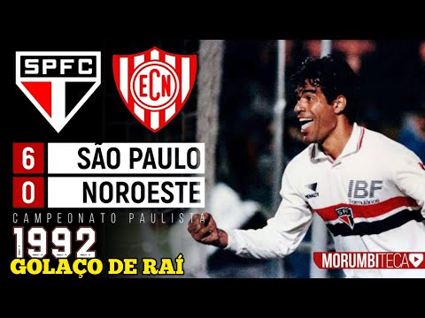SÃO PAULO 6X0 NOROESTE PAULISTÃO 1992 SHOW DE RAÍ NARRAÇÃO ODINEI EDSON