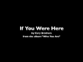 Cary Brothers - If You Were Here (Lyrics)