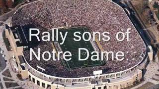 Notre Dame Victory March with lyrics