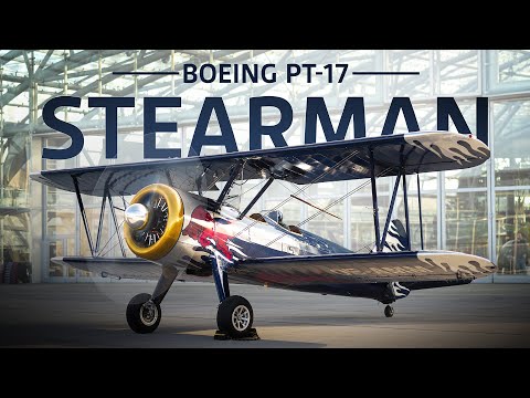 BOEING STEARMAN: A SMOOTH ROLLOUT + TAKE-OFF AT RED BULL HANGAR-7