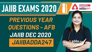 Previous Year Questions | AFB | JAIIB Dec 2020 | JAIIB ADDA247