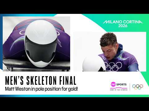 Team GB’s skeleton star Matt Weston in gold medal position at halfway point | Winter Olympics 2026