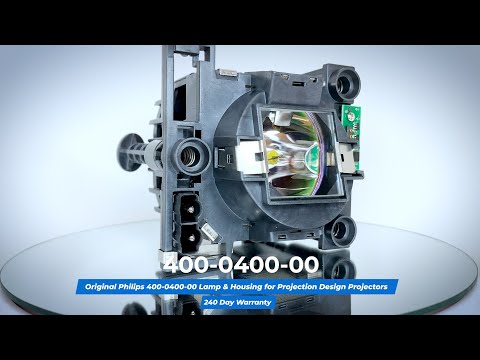 Jaspertronics™ OEM 400-0400-00 Lamp & Housing for Projectors with Philips bulb inside