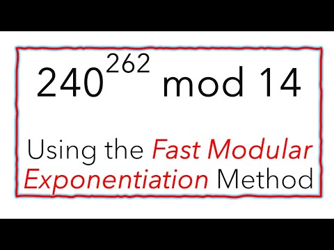 (1a) Compute 240^262 mod 14 using the fast modular exponentiation method.
