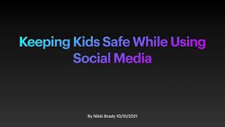 Keeping kids safe while using social media