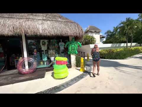 Mexico Grand Riviera/Sunset Princess walk from the last pool to the beach unedited