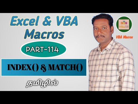 PART 114 - HOW TO USE INDEX & MATCH FUNCTIONS IN VBA MACRO (TAMIL) | Kallanai YT