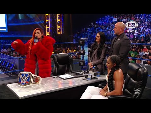 Sasha Banks, Becky Lynch and Bianca Belair Contract Signing   WWE Smackdown 08/10/21