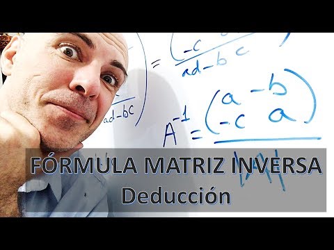 FÓRMULA DE LA MATRIZ INVERSA 2X2. Deducción-demostración