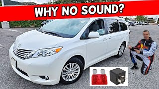 TOYOTA SIENNA WHY NO SOUND FROM RADIO SPEAKERS 2011 2012 2013 2014 2015 2016 2017 2018 2019 2020