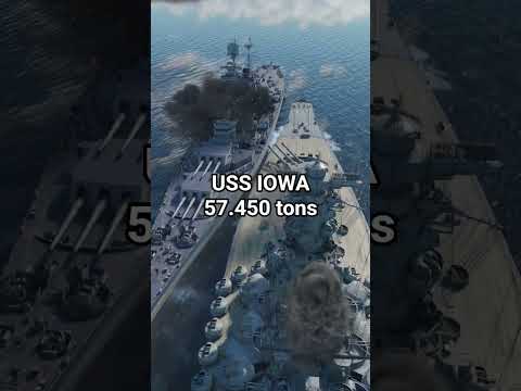 USS Iowa and Yamato Battleships size comparison. #naval #ships #warthunder #yamato