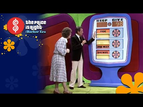 Sweet Contestant Resists Shaking Up Bob Before Playing GIVE OR KEEP - The Price Is Right 1983