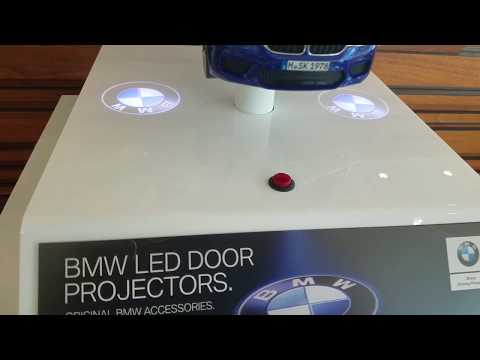 BMW LED Door Light Projectors Display at Winslow BMW in Colorado Springs.