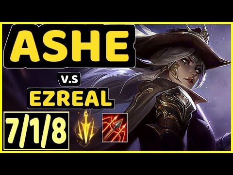 NUCLEAR (ASHE) vs EZREAL - 7/1/8 KDA BOTTOM ADC CHALLENGER GAMEPLAY - KR