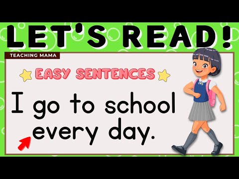 LET'S READ! | SIMPLE SENTENCES | PRACTICE READING ENGLISH | TEACHING MAMA