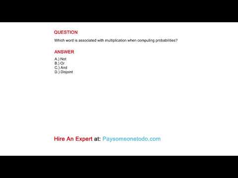 YouTube video about: Which word is associated with multiplication when computing probabilities?