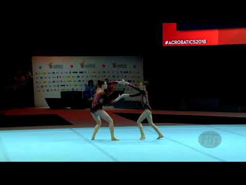 Russian Federation 2 RUS   2018 Acrobatic Worlds, Antwerpen BEL   Balance  Women's Pair