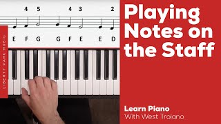 Playing Notes on the Staff  Beginning Piano