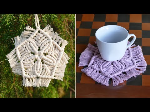 DIAMOND MESH MACRAME TABLECLOTH PATTERN TUTORIAL