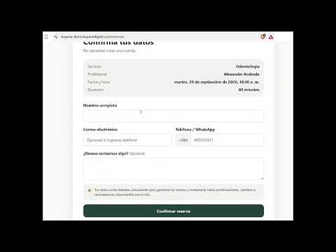 Sacar citas on line para clientes