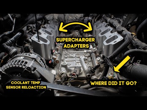Cylinder head adapter and coolant temp sensor relocation kit install: LT4 Supercharger Swap