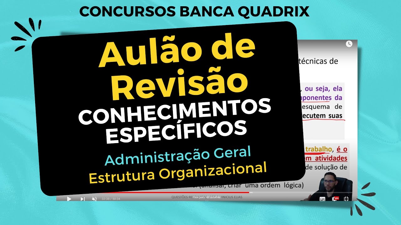 ESTRUTURA ORGANIZACIONAL | ADM GERAL | AULÃO DE REVISÃO 2022