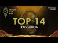 BALLON D'OR 2024 - TOP 14 FAVORITES RANKINGS AFTER SEMI FINAL CHAMPIONS LEAGUE 2023/24