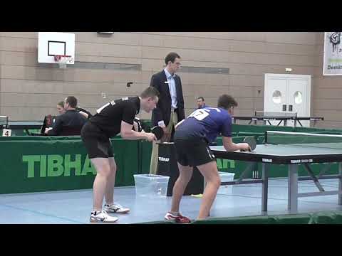 Hegenberger Kraus vs Rinderer Hoffmann 1 Viertelfinale 20200119 Neumarkt Bayerische M  Tischtennis Z