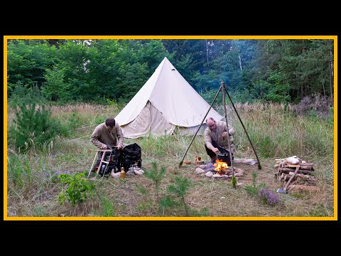 Es war kalt - 24h Overnighter ohne Hightech-Gear - Bushcraft Survival Mittelalter