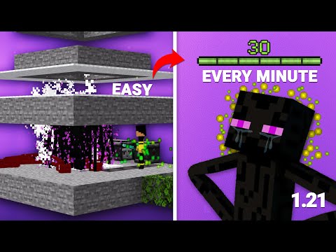 MINECRAFT: Easy One Hit Kill ENDERMAN XP FARM 1.21.4