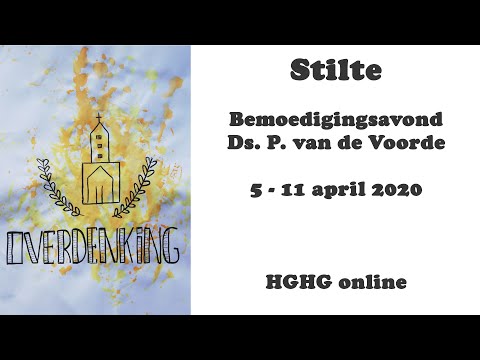 Bemoedigingsavond 8 april 2020
