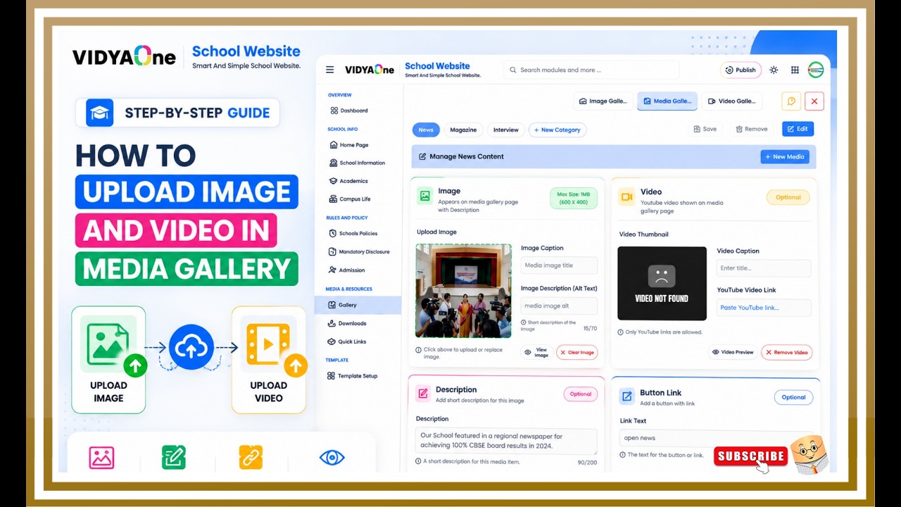 Upload Images and Videos in the School Media Gallery
