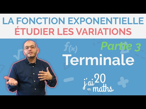 Terminale - La Fonction exponentielle - Étudier les variations - Partie 3 | J'ai 20 en maths