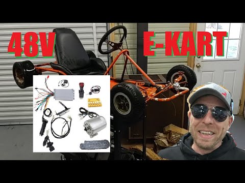 48 volt E-kart build with old school go-kart frame